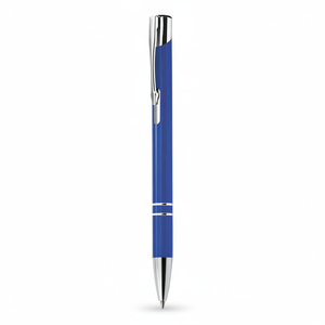 Penna a Sfera in Alluminio Blu con Punta da 0,5mm, Corpo in Acciaio Inox e Plastica, Ideale come Regalo - Product Image 2