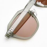 Lunettes de soleil polarisées de créateur Dubaï à monture épaisse noire, style carré, imprimé léopard, rivets, unisexe, 2024