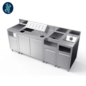 Professional Customization Cocktail Station Bar Counter Equipment Stainless Steel Portable Cocktail Bar Station