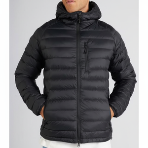 Vestes pour hommes Veste matelassée d'hiver à capuche avec col et fermeture éclair Veste de rue d'extérieur pour hommes - Product Image 1