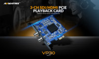 Carte de lecture professionnelle 3 canaux SDI HDMI PCIE 1080p 60fps à faible latence pour la production en direct VMix OBS Studio