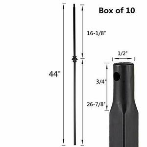 Rèn Sắt Xoắn Ốc Cầu Thang Lan Can-1/2-Inch Sắt Cọc Thiết Lập Của 10 Rỗng Duy Nhất Knuckle Lan Can - Product Image 2