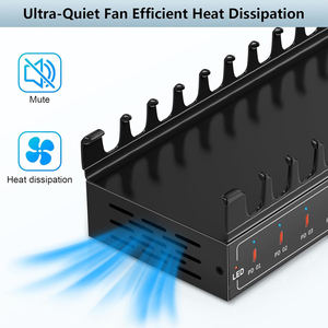 Estación de Carga USB C de 10 Puertos, Regleta de Alimentación USB C de <span class=keywords><strong>200W</strong></span> con Puertos de Carga Rápida PD3.0, Base de Carga USB-C Multi-Puerto para Teléfonos - Product Image 6