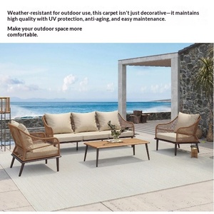 <span class=keywords><strong>Tapis</strong></span> d'extérieur en polypropylène tissé, résistant aux taches, facile à nettoyer, de qualité supérieure, pour la piscine, le jardin, le camping, les pique-niques - Product Image 2