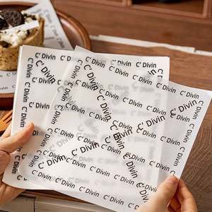 Custom Logo Printed PE Coated Baking <b>Paper</b> Greaseproof Food <b>Wrapping</b> <b>Sheet</b> for Hamburgers Chocolate Bread Sandwiches - Product Image 4