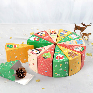 Scatole per Dolci Festivi <span class=keywords><strong>Stagionali</strong></span>, 12 Pezzi, Confezioni Regalo a Forma di Fetta di Torta per Regali Natalizi e Presentazioni al Dettaglio - Product Image 2