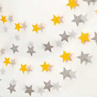 Décor de fête de la fête des mères qui brille dans le noir - 4M - Drapeaux triangulaires fluorescents - Découpes en forme d'étoile - Guirlande à glands - Papier - Célébrations nocturnes