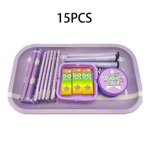 Posacenere in Latta, Plastica e Silicone con Porta Grinder per Sigarette, Stile Europeo Rettangolare per Set di Accendini - Product Image 5