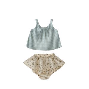 Conjunto <span class=keywords><strong>de</strong></span> Ropa <span class=keywords><strong>de</strong></span> Verano 2024 para Bebé Niño <span class=keywords><strong>de</strong></span> 12 a 18 <span class=keywords><strong>Meses</strong></span>, Camisa sin Mangas y Pantalones <span class=keywords><strong>de</strong></span> Algodón con Estampado a Cuadros - Product Image 1