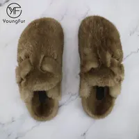 Real Mink Fur Clog for Women, Slides, Slippers, New York