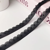 Bande élastique en dentelle de 12 mm pour couture de vêtements, sangle en nylon extensible pour textile domestique, sous-vêtements et bricolage