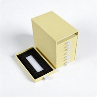 Boîte à tiroirs en papier kraft écologique, multi-niveaux, multi-compartiments, emballage personnalisé pour bijoux, collier, boucles d'oreilles, vente en gros