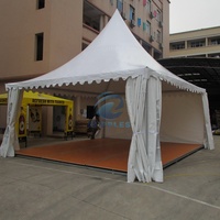Tente de fête de mariage en aluminium robuste 6x6m blanc PVC royal plafond suspendu drapé tente de fête de mariage à louer