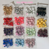 Boules décoratives en mousse pour gâteaux, boules de fête, boules à paillettes