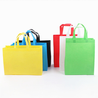 Sac de shopping en PP Non tissé, fourre-tout scellé à chaud par pression ultrasonique, bon marché, en stock et pré-plié