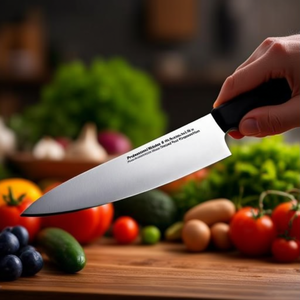 Coltello da cucina professionale da 8 pollici in acciaio inossidabile per la preparazione dei cibi - Product Image 3