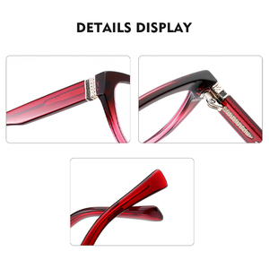 All'ingrosso occhiali ottici personalizzati di alta qualità da donna Cat Eye ultimi occhiali alla moda in acetato montatura nuovo modello da donna occhiali da vista - Product Image 5