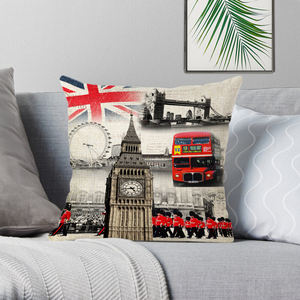 Fundas de cojín decorativas vintage, funda de cojín rosa con flores de Londres y París para sofá, hogar, coche personalizado - Product Image 5