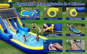 Scivolo d'Acqua Gonfiabile Commerciale con Piscina, Ideale per <span class=keywords><strong>Intrattenimento</strong></span> di <span class=keywords><strong>Adulti</strong></span> e Bambini, Perfetto per Noleggio per Feste - Product Image 4