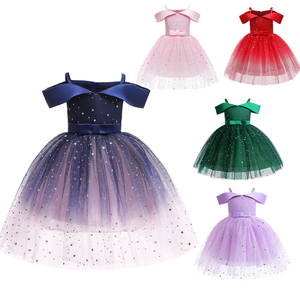 Costumes Princesse à Paillettes pour Fille, Fête de Noël Halloween, <span class=keywords><strong>Reine</strong></span> <span class=keywords><strong>des</strong></span> <span class=keywords><strong>Neiges</strong></span>, <span class=keywords><strong>Anna</strong></span>, Elsa, Fleurs, Dentelle - Product Image 1