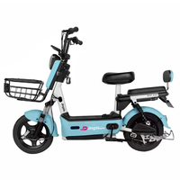 Vélo électrique urbain puissant de 14 pouces, 350W, avec fonctionnalités électroniques, batterie 48V 12Ah 20Ah, moteur sans balais, cadre en aluminium pour la ville
