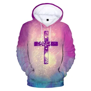 Fitspinew jésus dieu chrétien surdimensionné hommes à capuche amour 3d imprimé unisexe décontracté mode sweat haut pull à capuche Gym - Product Image 4