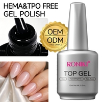 RONIKI Gel de finition super brillant pour ongles, fournisseur chinois, gel de finition haute brillance pour usage en salon