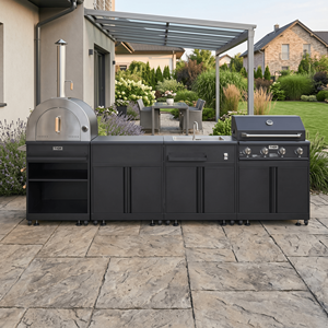 <span class=keywords><strong>Mobile</strong></span> <span class=keywords><strong>da</strong></span> Cucina per Esterni in Acciaio Inox su Misura, <span class=keywords><strong>Design</strong></span> Moderno, Resistente all'Umidità, con Griglia Esterna - Product Image 1