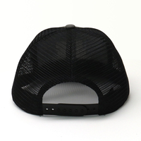 Gorra Trucker Negra de 6 Paneles de Poliéster y Algodón con Logotipo Personalizado, Bordado 3D, Transpirable, para Verano y Actividades al Aire Libre