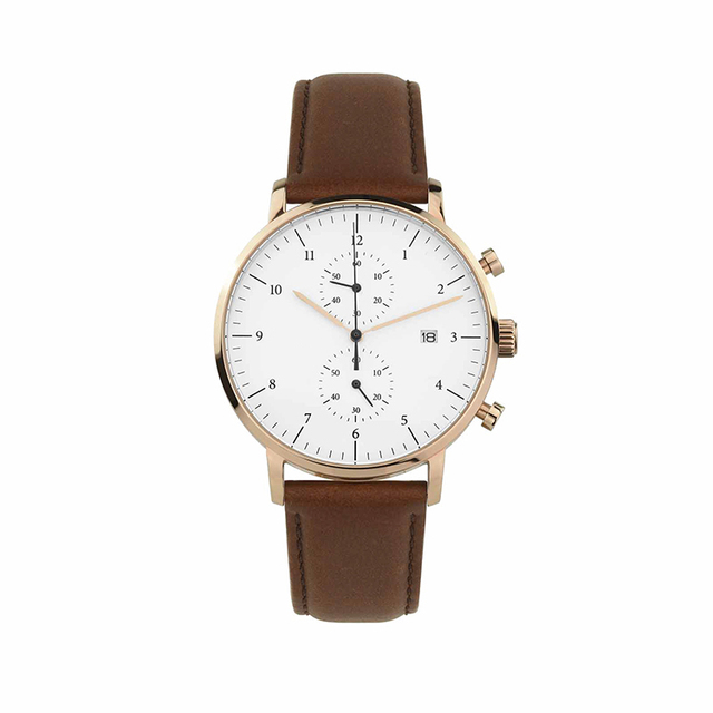 Dial Index Number Custom White High Quality Design Luxury Fashion for Leather Watch Charm Stainless Steel Case 5BAR Water