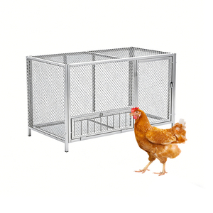 Vente en gros de grandes cages à poulets en métal de 100 cm, 130 cm, 150 cm, pour usage domestique, élevage, nichoirs pour volailles, canards, oies, poulets - Product Image 1