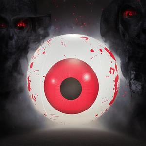 Globos oculares sangrientos inflables que brillan intensamente enormes de Halloween para fiestas de Halloween, fiestas temáticas de terror - Product Image 6