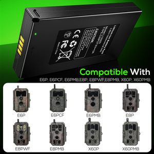 Upgraded Rechargeable Battery Pack for <strong>GardePro</strong> <strong>Trail</strong> <strong>Camera</strong> E6P/E8P/E8PWF/E6PCF/X60P/X60PMB Model L1000D-10000mAh - Product Image 4