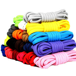 Yrunfeety-cordones de zapatos ovalados de poliéster de 8mm de grosor, de 140-180CM, para zapatillas deportivas de colores, venta al por mayor - Product Image 1