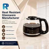 Carafe à café en verre Artisan Series 12 tasses 1,8 L (60 oz) – Pot de rechange universel résistant à la chaleur pour cafetière