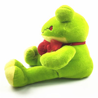 Kawaii Cute Face Frog Plüsch puppe mit gesticktem Herz-weiches Umarmung geschenk für Mädchen