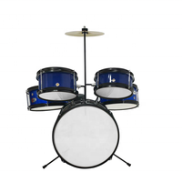 Conception spéciale couleur bleue personnalisée 5 pièces Tom toms Connect Bass Drum Kids Drum Set Children Jazz Drum Set