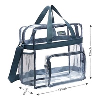 Sac à bandoulière de voyage isotherme en PVC transparent grande capacité avec fermeture éclair pour articles de toilette – Vente en gros