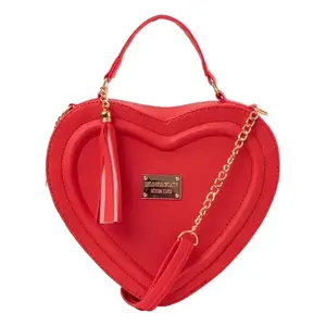 Bolso de Mano con Cristales en Forma de Corazón Rojo para Mujer, Tendencia de Moda para el Día de San Valentín - Product Image 1