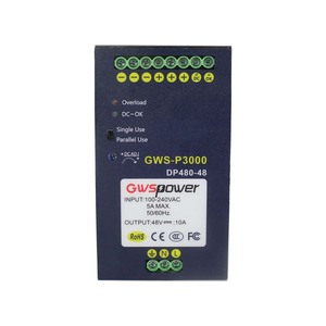 Alimentation industrielle sur rail DIN GWS-P3000-DP480-48, 480W, 48V, entrée AC100-240V/sortie 10A avec interrupteur - Product Image 2