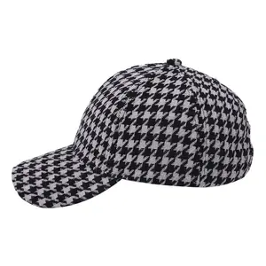 Houndstooth Fancy Baseball Cap Lente Fancy Sport Hoed