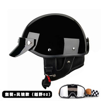 Casque d'été pour hommes et femmes léger Vintage Open Face Casque Retro All-Match Scooter électrique Batterie de voiture Nouveau casque d'été