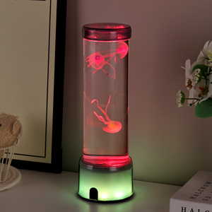 Mới được nhỏ Bên Ánh sáng trang trí nội thất trẻ em đêm đèn trẻ em món quà dung nham nước vuông bóng râm LED sứa ánh sáng với <span class=keywords><strong>RGB</strong></span> màu cơ sở - Product Image 1