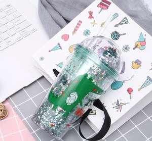 <span class=keywords><strong>Gobelet</strong></span> à boire pour enfants et femmes, bulle avec pailles de la <span class=keywords><strong>licorne</strong></span>, Double paroi, en plastique, 450ml, <span class=keywords><strong>réutilisable</strong></span> sans BPA, <span class=keywords><strong>gobelet</strong></span> à boire, ipx16 o oz - Product Image 4