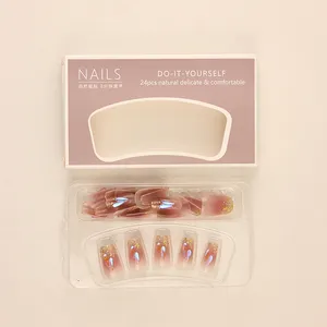 Wholesale Fashion Acrylic Press On Nails Handmade Luxury 24pcs Press On Nails