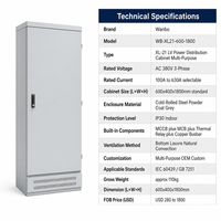 Armoire de distribution LV Wanbo-532 XL-21 pour éclairage de chantier, avec disjoncteurs MCCB, relais thermiques, disjoncteurs MCB et appareillage de commande, Chine