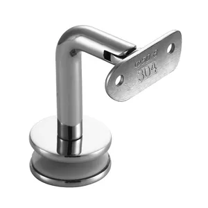 stainless steel 304 handrail bracket glass to pipe support