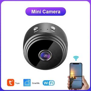 Caméra de <span class=keywords><strong>surveillance</strong></span> <span class=keywords><strong>sans</strong></span> <span class=keywords><strong>fil</strong></span> Tuya A9 Mini <span class=keywords><strong>miniature</strong></span> Wifi CCTV sécurité HD 1080p Micro USB SD petite caméra IP - Product Image 4