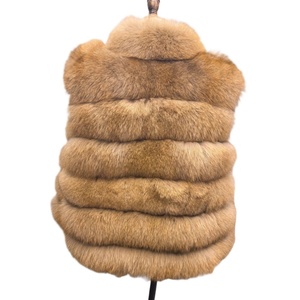Хит продаж: Классический женский теплый и роскошный жилет из пушистого меха золотистой лисы - Product Image 2