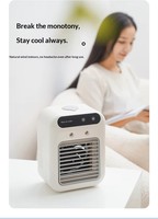 Ventilateur d'air évaporatif portable mini avec humidificateur à brume, 2 vitesses, réservoir d'eau de 500 ml, silencieux pour la maison et le bureau